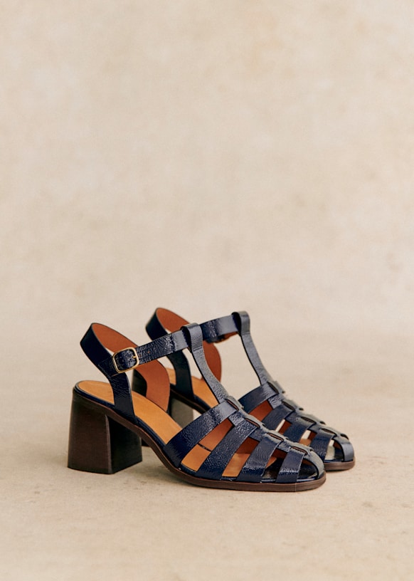 Sandales Plateforme En Cuir Et Vernis Paule Ka - Taille 37 - Excellent état