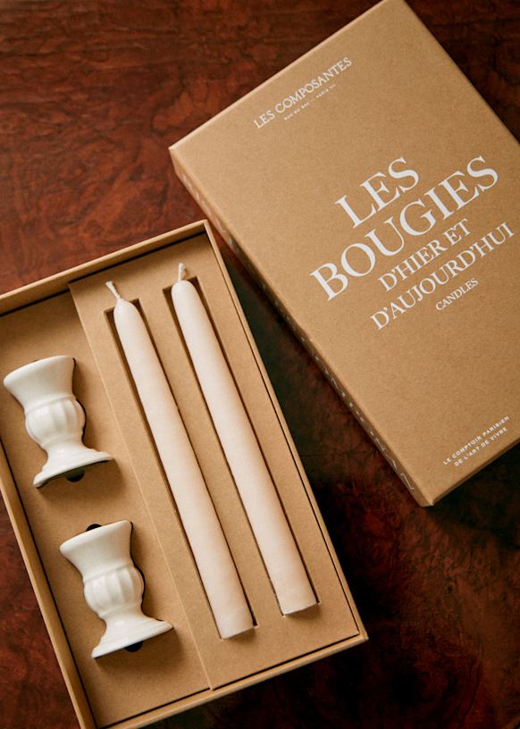 Piano Candle Holder Set - Small Model - Sage - Ceramic - Sézane