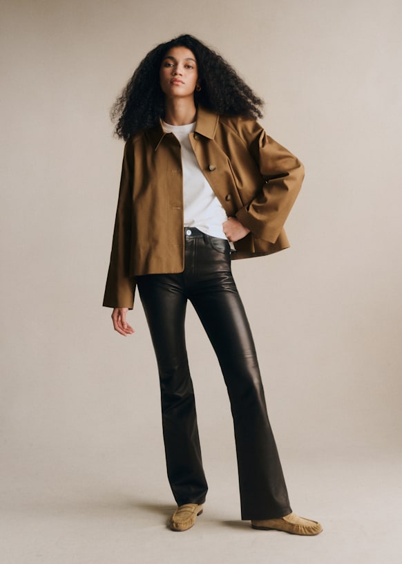 sezane ショート　スプリングコート　ジャケット BOBBY Bobby Jacket - Light Beige - Organic Cotton - Sézane