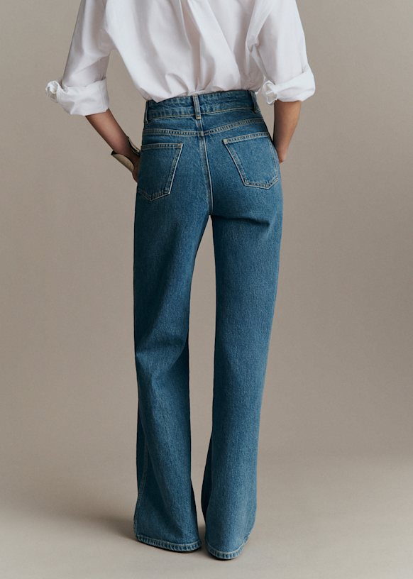 Sézane サイズ34 New 70's Trousers - Denim Blue - Cotton - Sézane