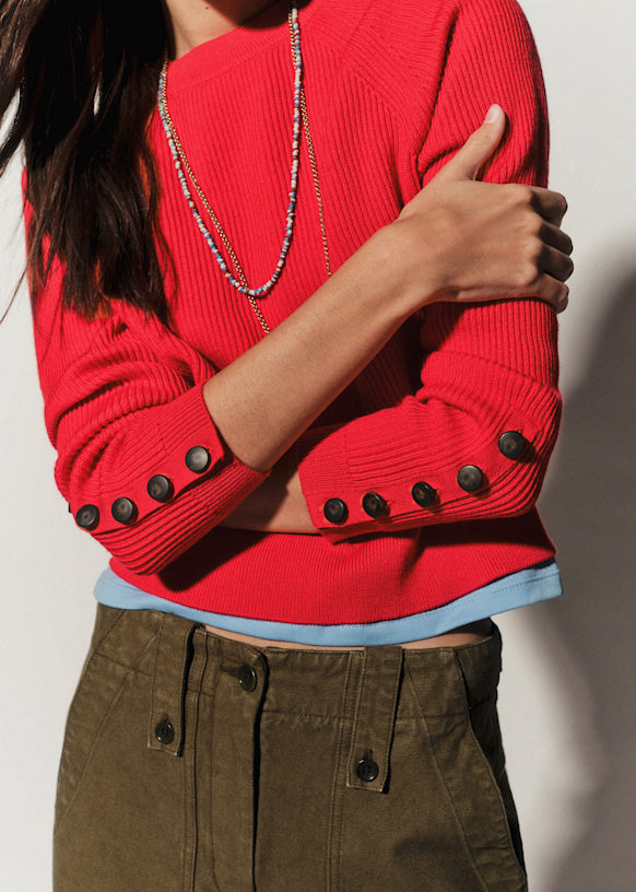 Sami Sweater - Red - Merino Wool - Octobre Éditions