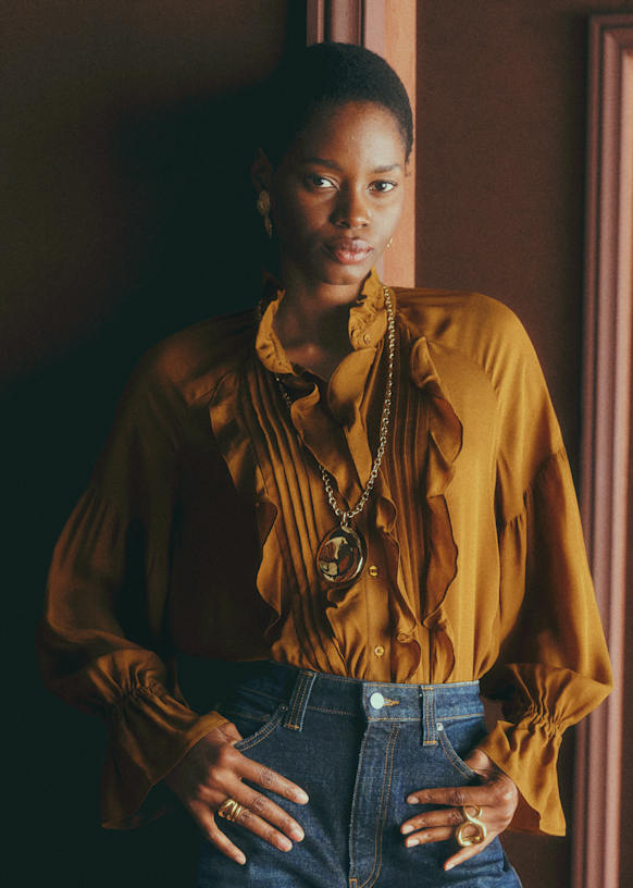 Narcisca Shirt - Bronze - Viscose - Sézane