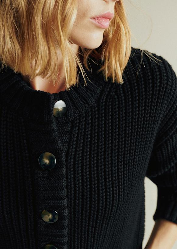 Paolo カーディガン - ブルー - メリノウール - Sézane