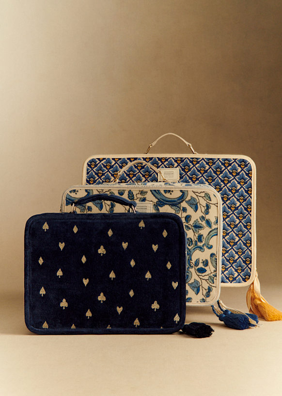Small travel bag - Sézane x Antoinette Poisson - Midnight Blue