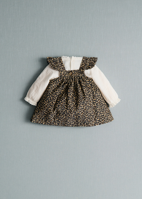 Jurk Lucy Luipaard beige Biologisch katoen biologisch