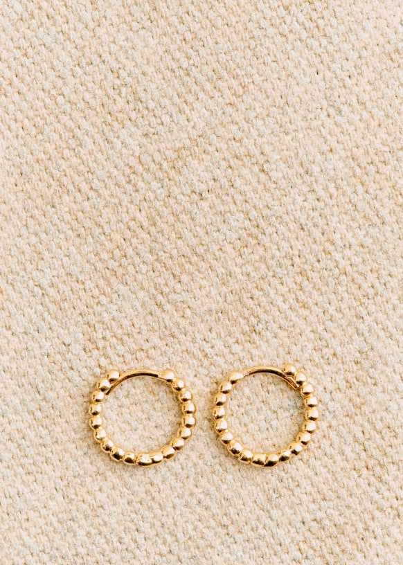 Giana Medium Hoop Earrings - Gold Plated