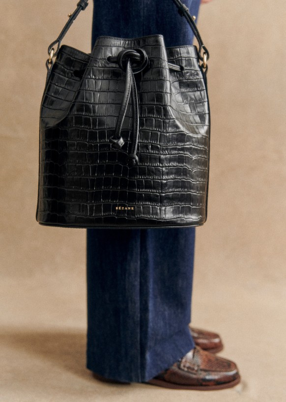 Croc effect bucket bag clearance