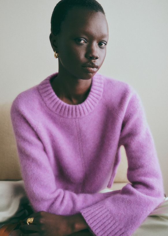 Sama Jumper - Lilac - Baby Alpaca - Sézane