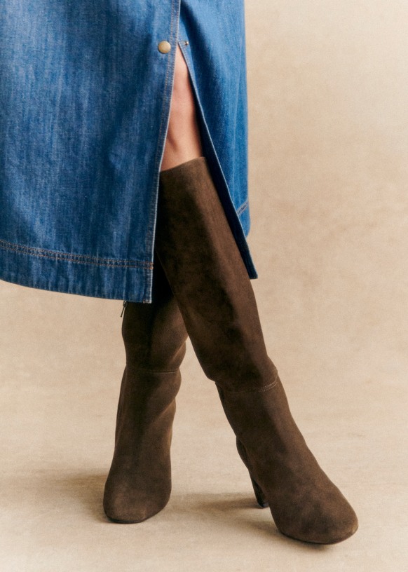 Theodora Boots Taupe Bovine leather Sezane