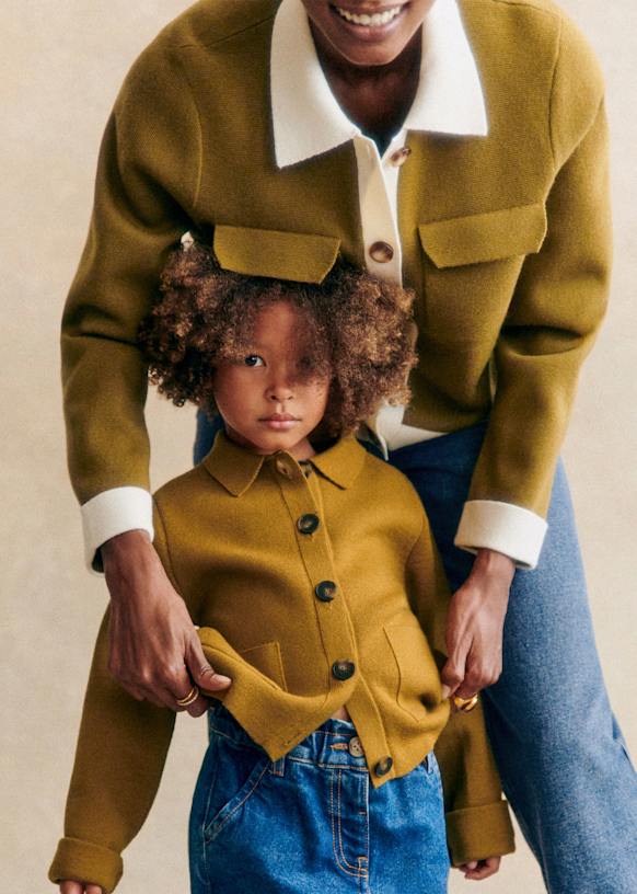 Betty カーディガン - ローズウッド - メリノウール - Sézane