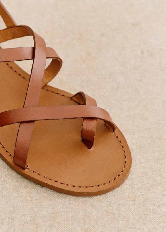 Sandales Low Adeline Leopard Cuir bovin pony Sezane