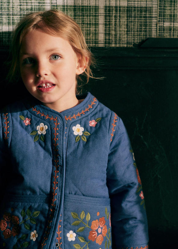jacobs ブルゾン　新品未使用　dead stock size L Elijah Jacket - Dark blue / Embroidered ground - Organic cotton