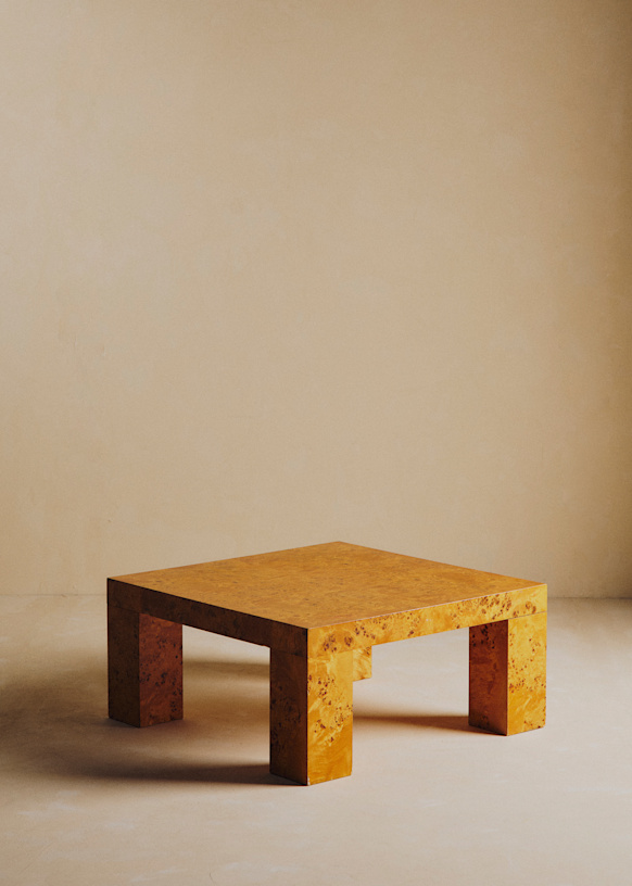 Table basse in loupe d'orme