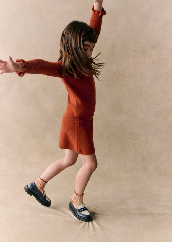 Naella Skirt Caramel Merino Wool Octobre Éditions