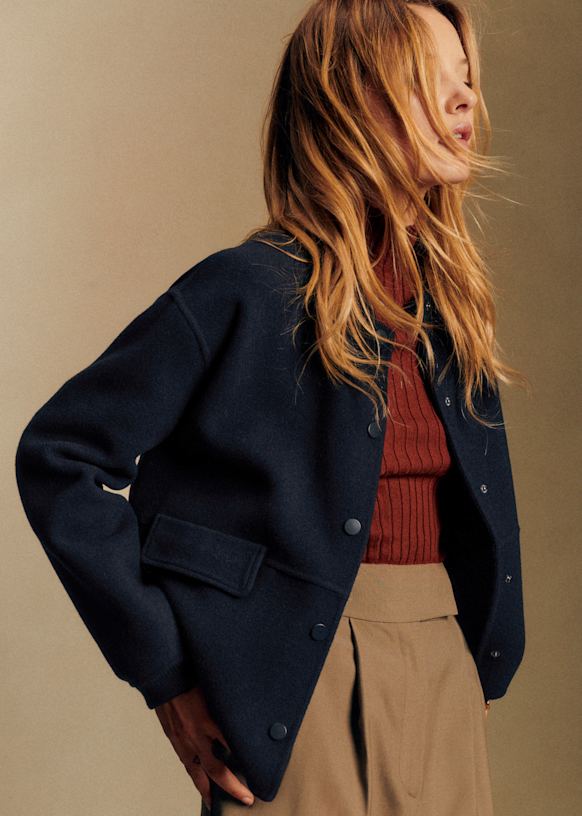 SEZANE ネイビージャケット Suzy ジャケット - ネイビー - ウール - Sézane