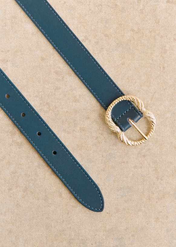 2024年冬【法人向けお歳暮】 - Belt Artemis Fine Smooth Sézane - leather Bovine - Denim Blue 小物