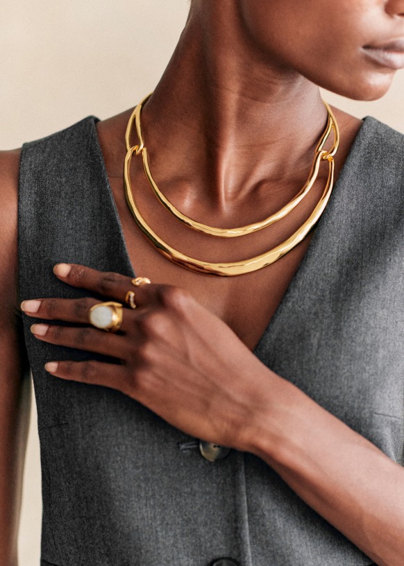 Lou Necklace Gold Majority recycled brass Sezane