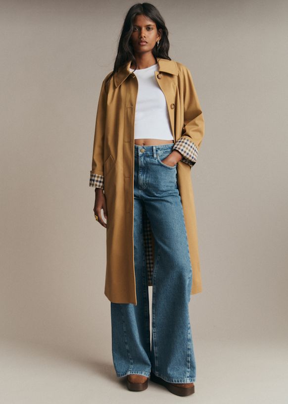【訳あり】セザンヌClyde コート サイズ34 キャメル SÉZANE Clyde Coat - Camel - Organic Cotton - Sézane