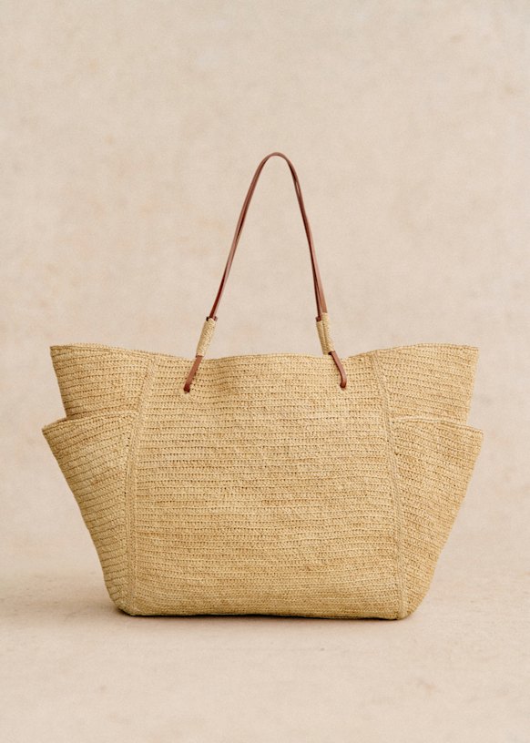【SEZANE】Paloma Basket Paloma Basket Bag - Natural - Raffia - Sézane