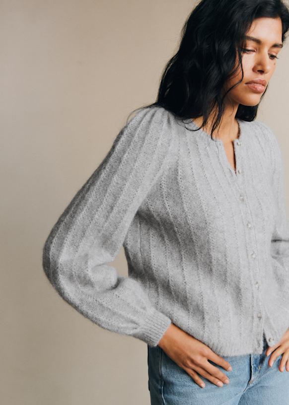 Amance カーディガン - ネイビー - メリノウール - Sézane