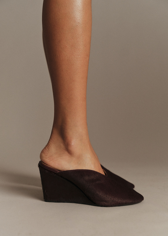 High Olivia Mules - Vintage Black - Sheep leather - Sézane