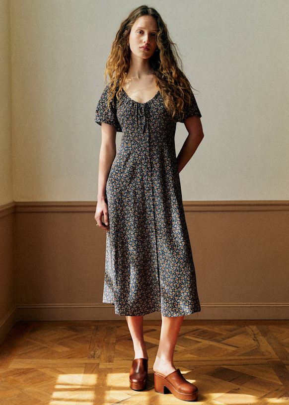 Serina Dress - Jemma Print - Viscose ECOVERO™ LENZING™ - Sézane