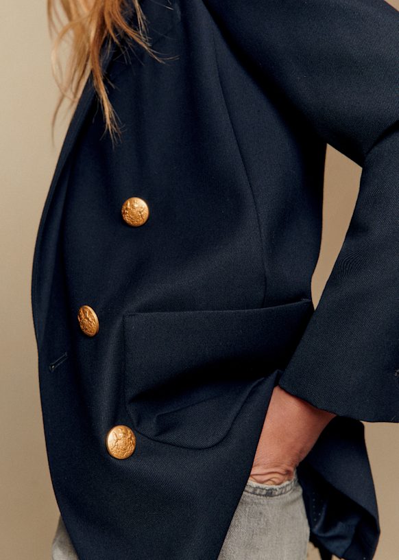 Michele Jacket - Navy - Recycled polyester - Sézane