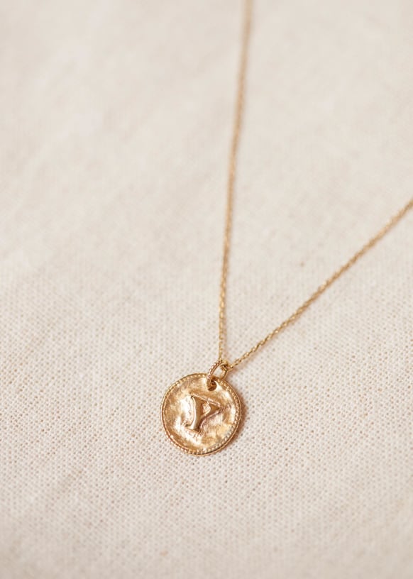 9 carat gold initial pendant top
