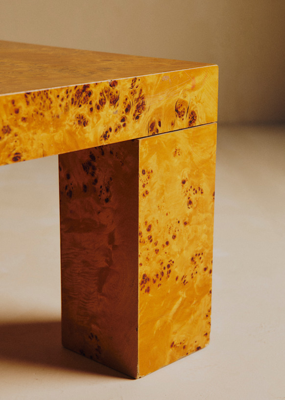 Table basse in loupe d'orme