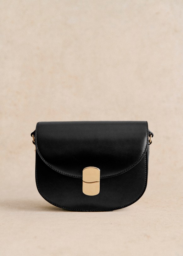 Black Purse with Rushed Handle - Cousin Couture