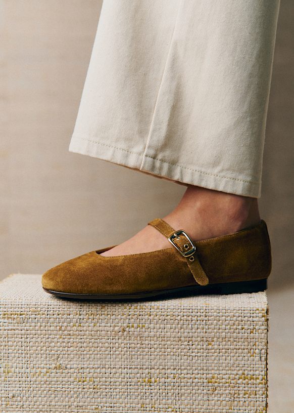 Ballerines Low Valentin - Taupe - Cuir bovin - Sézane