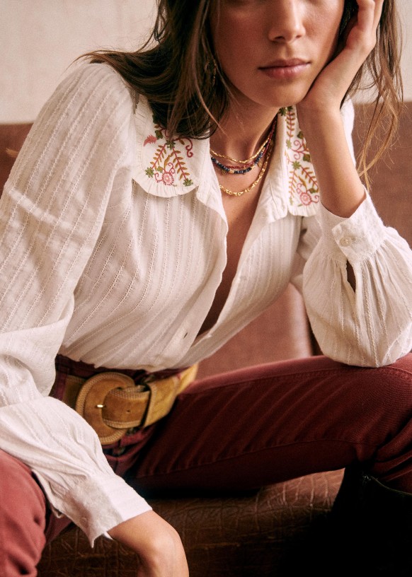 Thilda Shirt - Ecru - Organic Cotton - Sézane