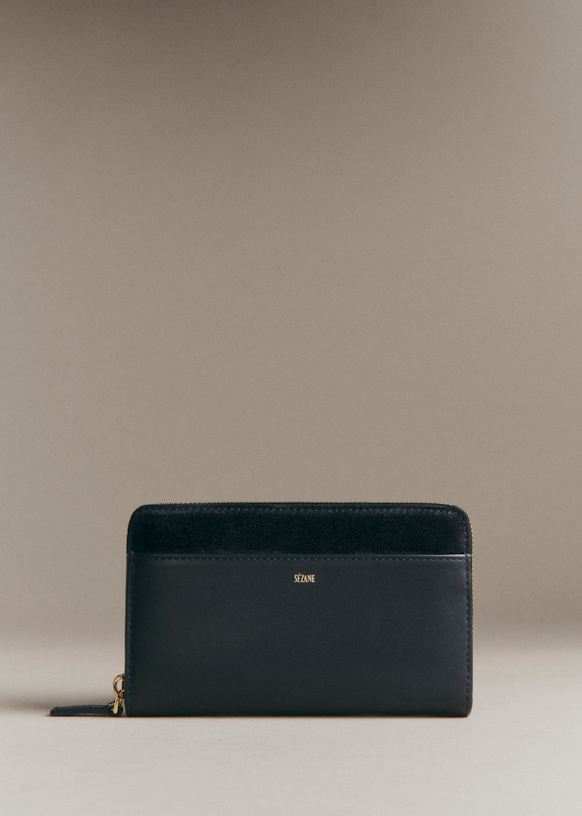 Victoria Wallet - Black Crocodile Print - Crocodile-embossed