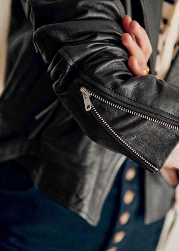Veste en cuir sezane shop