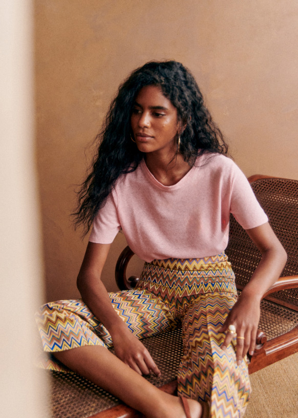 Martha T-Shirt - Havana / Yellow / Brick - Cotton - Octobre Éditions