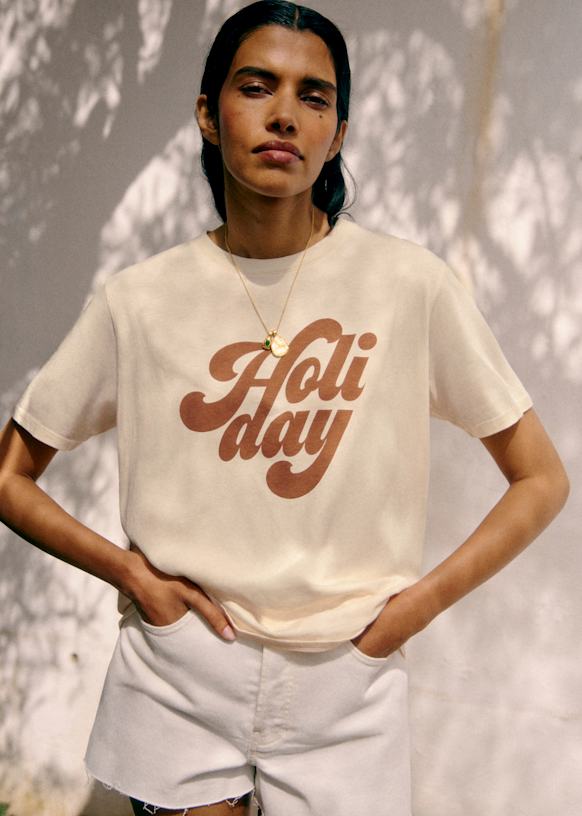 Holiday Tシャツ - Sézane x Holiday - フィセル／ゴールデンキャメル