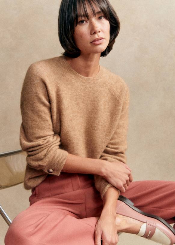 Louisa Jumper Light Beige Merino Wool Sezane