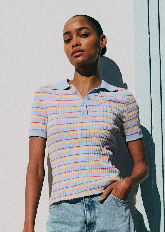 Jean Sweater - Blue / Pink / Yellow - Organic cotton - organic textile - Sézane