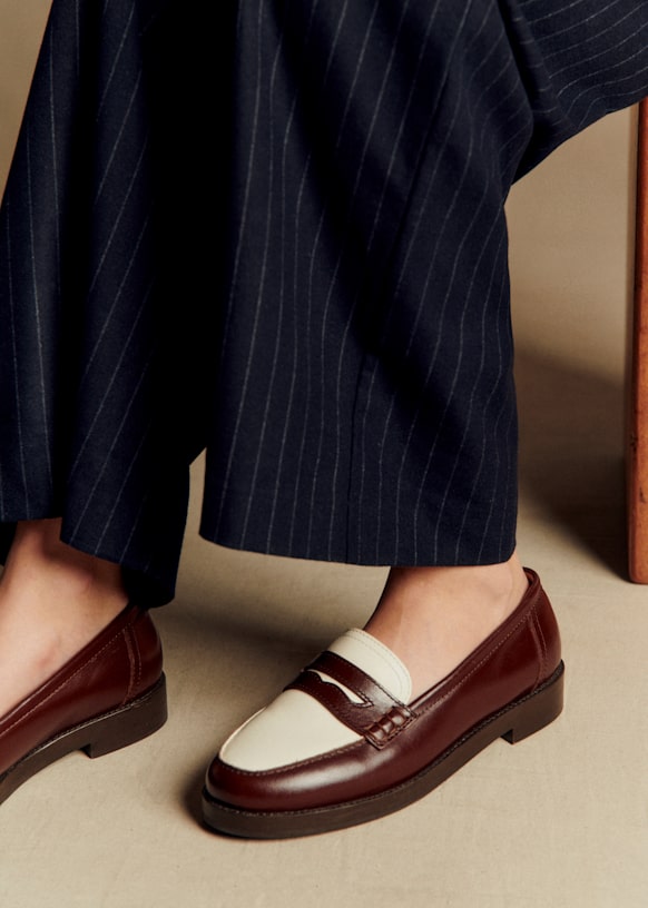 Sèzane ANDREA ローファー セザンヌ Andrea Loafers - Black Crocodile Print - Bovine leather - Sézane