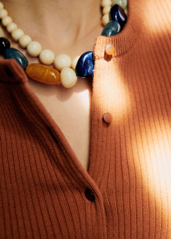 Kylie Cardigan - Mahogany - 0rganic cotton - textile made Kylie Cardigan - Mahogany - 0rganic cotton - textile made