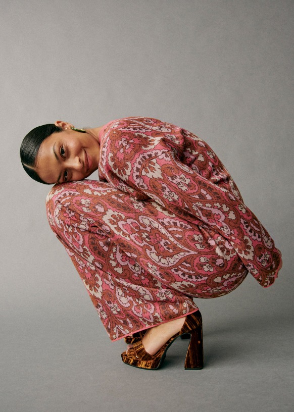 未使用級✨24SS リムアーク Big pocket square jumper Michael Jumper - Pink - Viscose ECOVERO™ LENZING™ - Sézane