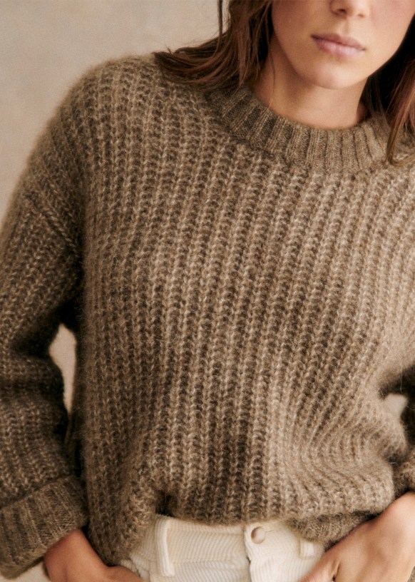 Sezane, Sweaters, Sezane Adele Jumper Sweater Chocolate Color Size Xs