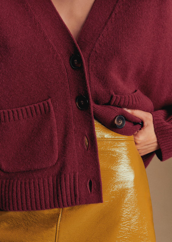 Jady Cardigan - Charcoal Grey - Farmed yak wool - Sézane