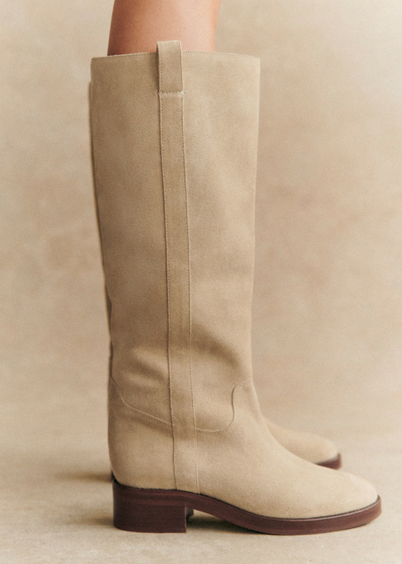 Bridget Knee Boots Sandstone