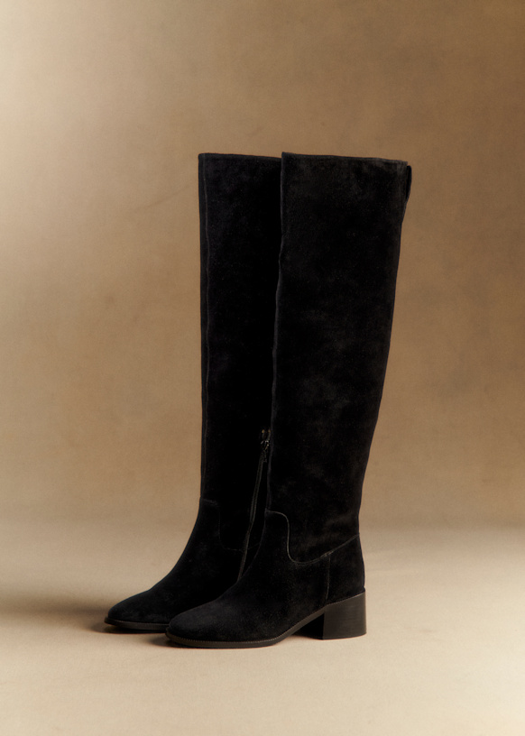 Stiefeln Schwarze Overknees StrÃ¼mpfe SEQWL – Overknee-Stiefel In