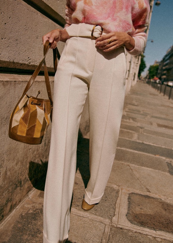 Lukas Trousers - Dark Ochre - Recycled polyester - Sézane