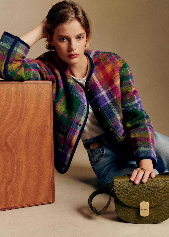 Freddy Jacket - Multicolored Checks - Recycled wool - Sézane