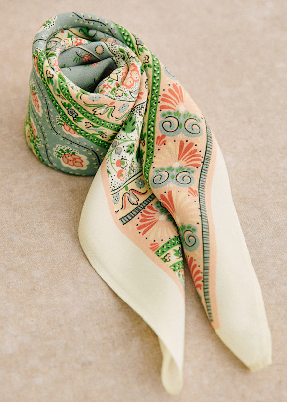 Cléophée scarf - Sézane x MDLO - Candeur Print - Silk - Sézane
