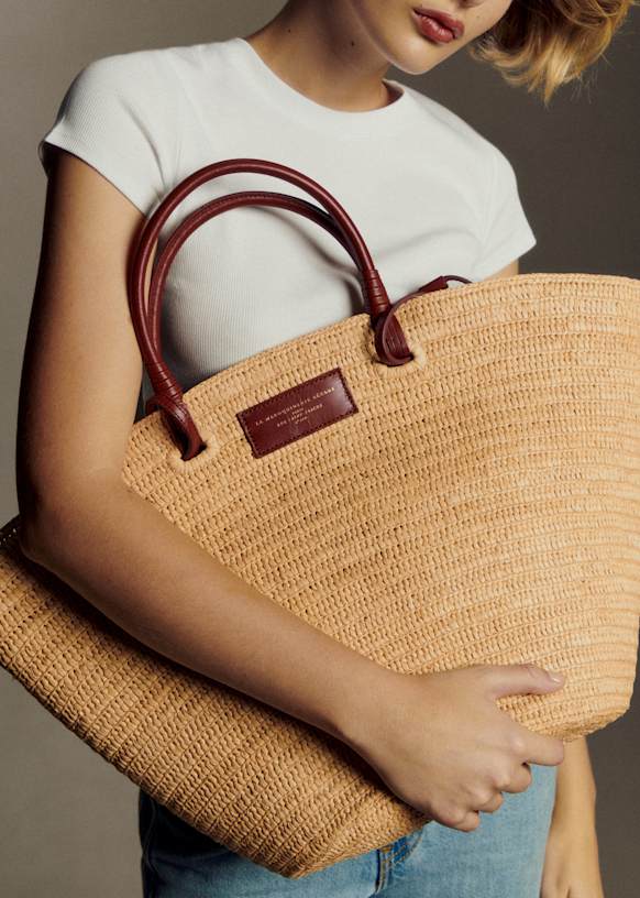Justine Maxi Basket Bag - Raffia - Raffia - Sézane