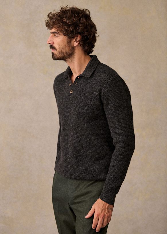 セーター Boldy チャコールグレー ウール Sézane